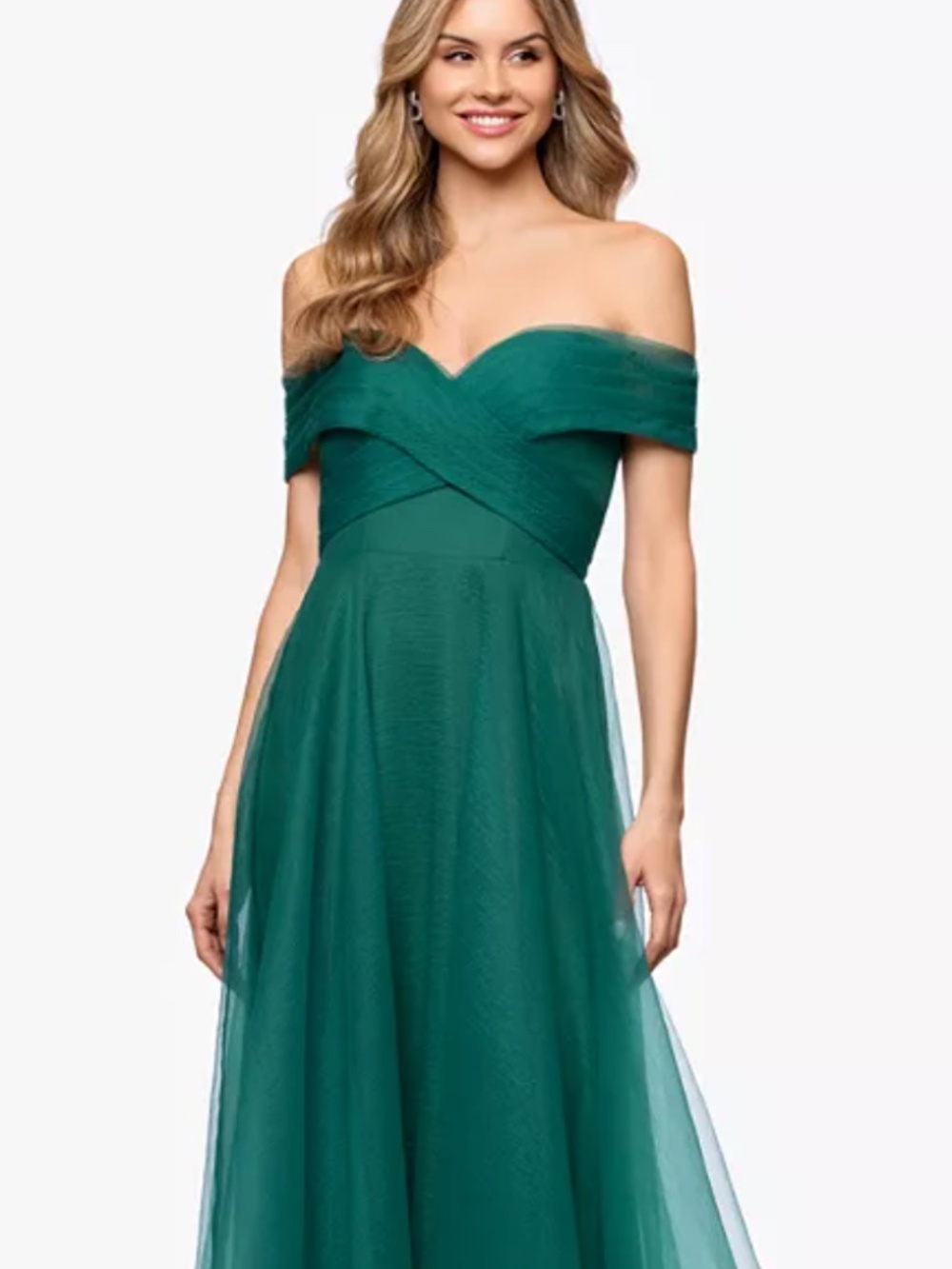 Betsy & Adam Sweetheart Neck Ball Gown Dress